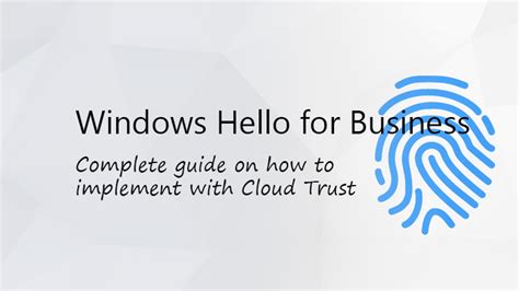 windows hello for busines smart card|windows hello for business macos.